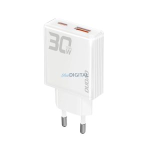 Dudao A30EU hálózati töltő 1xUSB-A és 1xUSB-C csatlakozással 30W - fehér