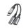 Dudao L13C+ Type-C - Type-C elosztó adapter - szürke Dudao L13C+ Type-C - Type-C elosztó adapter - szürke