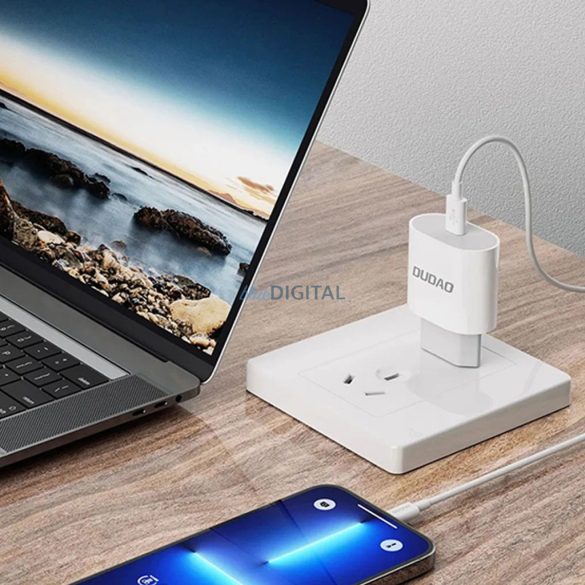 Dudao A14EU hálózati töltő 1xUSB-C csatlakozással PD 20W - fehér