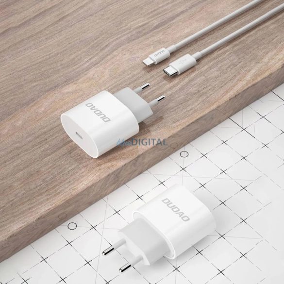 Dudao A14EU hálózati töltő 1xUSB-C csatlakozással PD 20W - fehér