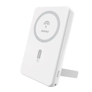 Dudao K14S+ MagSafe-kompatibilis powerbank 1xUSB-A és 1xUSB-C csatlakozással kitámasztóval 10000mAh 20W - fehér
