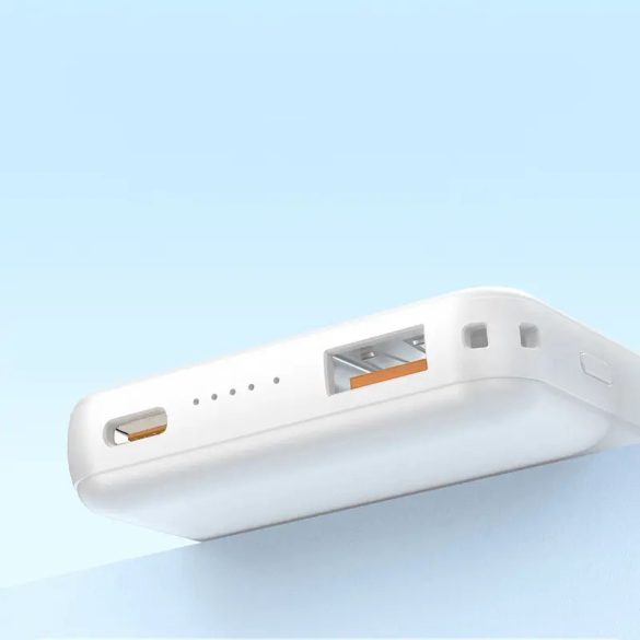 Dudao K14S+ MagSafe-kompatibilis powerbank 1xUSB-A és 1xUSB-C csatlakozással kitámasztóval 10000mAh 20W - fehér