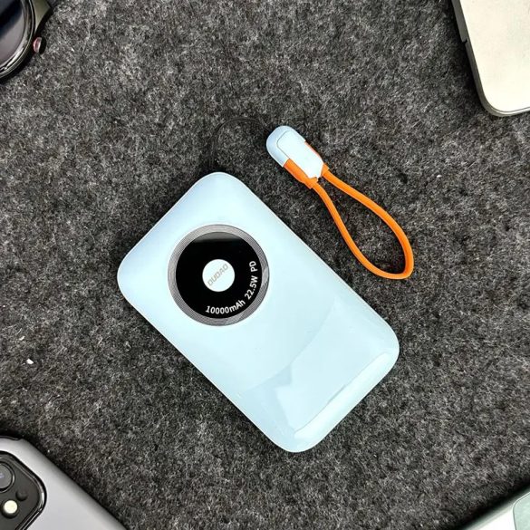 Dudao K21 Mini powerbank 1xUSB-A és 1xUSB-C csatlakozással 10000mAh 22.5W - kék