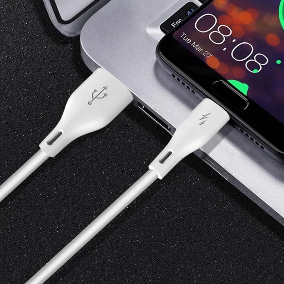 Dudao L2L USB-A - Lightning kábel 3A 2m - fehér