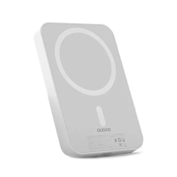 Dudao K26S MagSafe-kompatibilis powerbank 1xUSB-A és 1xUSB-C csatlakozással 5000mAh 20W - fehér