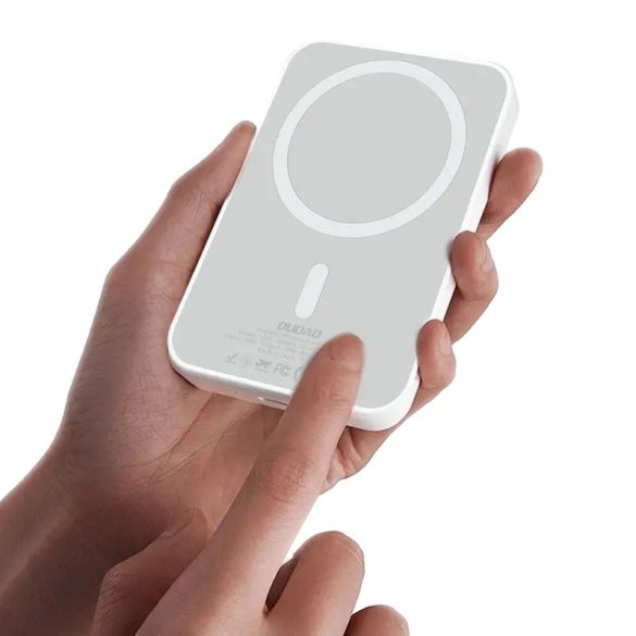 Dudao K26S MagSafe-kompatibilis powerbank 1xUSB-A és 1xUSB-C csatlakozással 5000mAh 20W - fehér