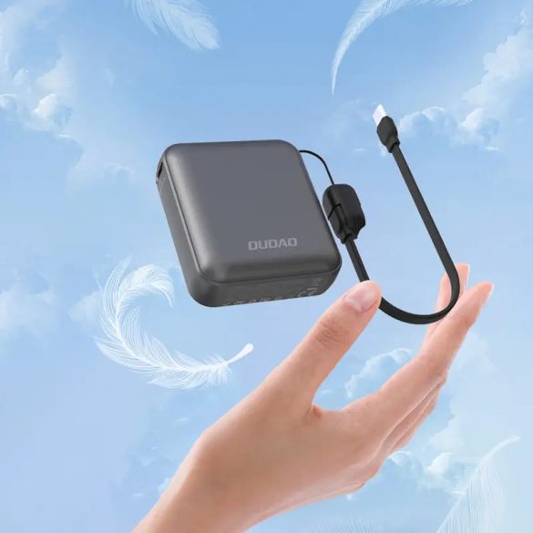 Dudao K22+ powerbank + Type-C - Type-C kábellel 10000mAh 22.5W - szürke