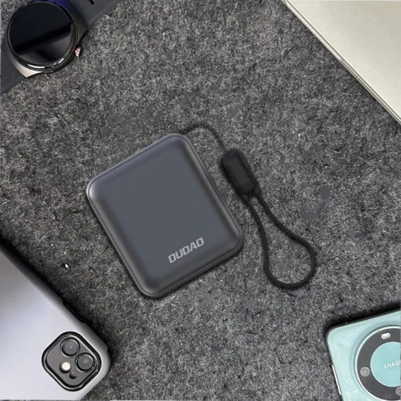 Dudao K22+ powerbank + Type-C - Type-C kábellel 10000mAh 22.5W - szürke