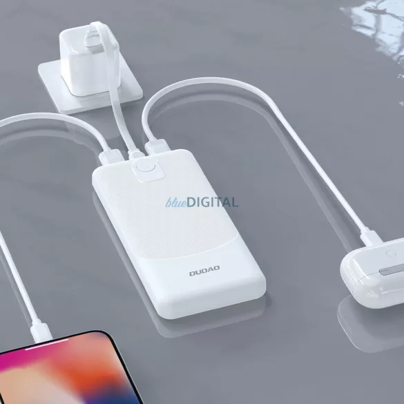 Powerbank Dudao K10 10000mAh 2.4A 2 x USB-A - fehér
