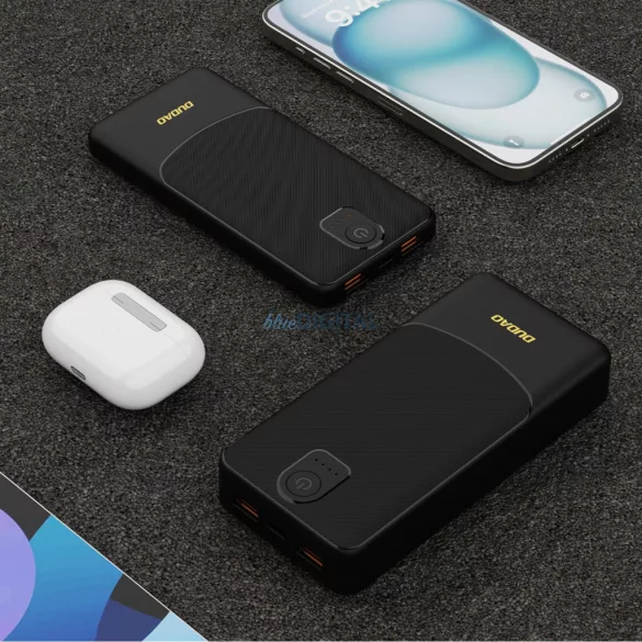 Powerbank Dudao K10 10000mAh 2.4A 2 x USB-A - fekete