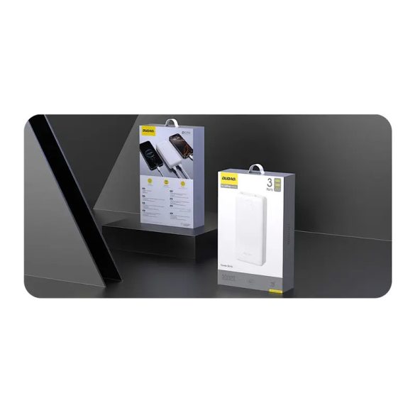 Dudao K10Pro powerbank 2xUSB-A csatlakozással 20000mAh 2.4A - fehér