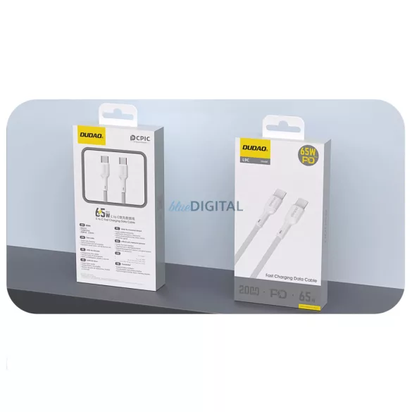 Dudao L9C USB-C - USB-C kábel 1m - Fehér