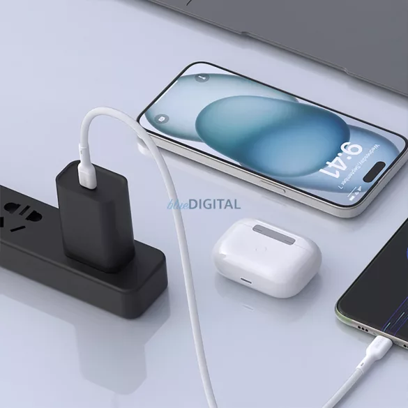 Dudao L9C USB-C - USB-C kábel 1m - Fehér