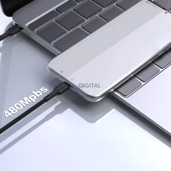Dudao L9C USB-C - USB-C kábel 1m - Fekete