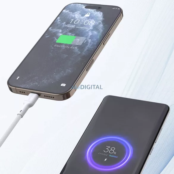 Dudao L9C USB-C - USB-C kábel 2m - Fehér