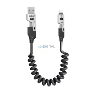 Dudao L20 Pro 4 1-ben USB-A / USB-C - Lightning / USB-C kábel - Fekete