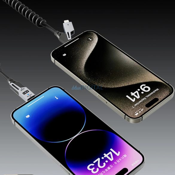 Dudao L20 Pro 4 1-ben USB-A / USB-C - Lightning / USB-C kábel - Fekete