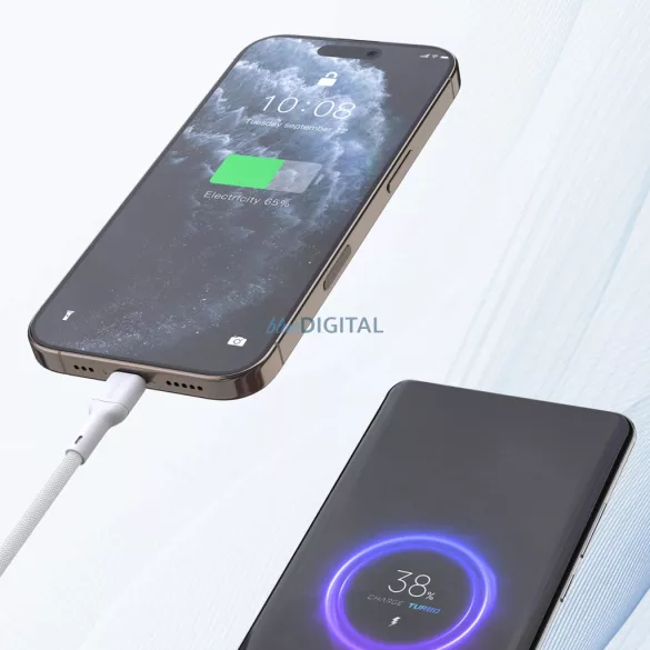 Dudao L9C Max 240W PD USB-C - USB-C 2m kábel - Fehér
