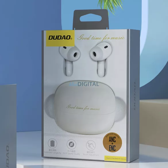 Dudao U21 TWS Bluetooth vezeték nélküli fejhallgató - fehér