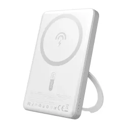  Dudao K28S MagSafe-kompatibilis powerbank 1xUSB-C csatlakozással kitámasztóval 5000mAh 20W PD - ezüst szín
