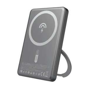 Dudao K28S MagSafe-kompatibilis powerbank 1xUSB-C csatlakozással kitámasztóval 5000mAh 20W PD - szürke