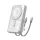 Dudao K29 10000mAh PD 20W MagSafe Powerbank fém tokkal, állvánnyal és beépített USB-C / Lightning kábelekkel - Ezüst