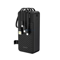   Dudao K11 Max 30000mAh Powerbank beépített kábelekkel - Fekete
