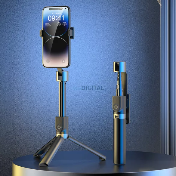 Dudao F18 szelfibot 1,1 m, állvánnyal és Bluetooth-távirányítóval – fekete
