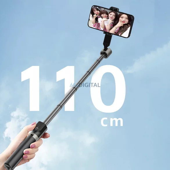 Dudao F18 szelfibot 1,1 m, állvánnyal és Bluetooth-távirányítóval – fekete