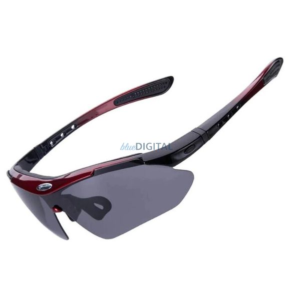 Rockbros 10141 fotokróm UV400 kerékpáros szemüveg - piros