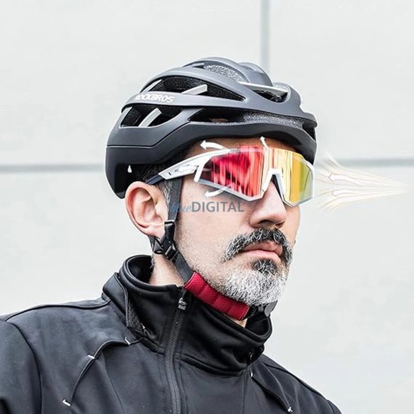 Rockbros SP297 polarizáló kerékpáros szemüveg - fehér