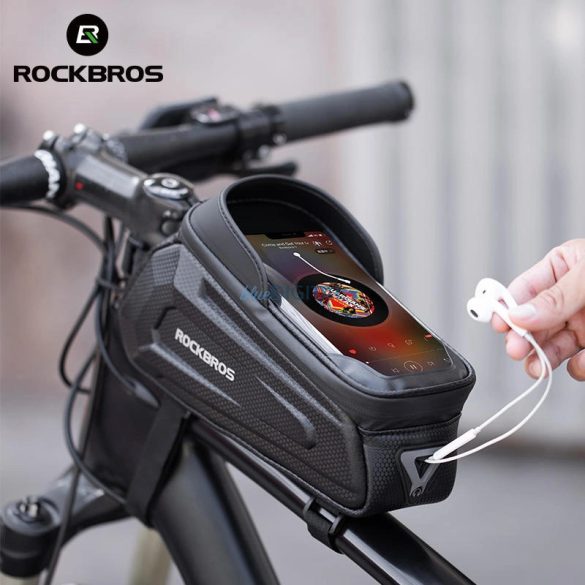Rockbros B68-1 Armor kerékpártáska telefontoklel 1.5l - fekete