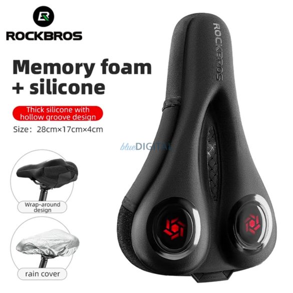 Rockbros LF044R nyeregtakaró + esővédő - fekete és piros