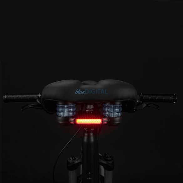 Rockbros 38218916002 MTB kerékpár nyereg + lámpa - fekete
