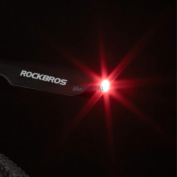 Rockbros DNB8001 sárvédő piros LED fénnyel - fekete