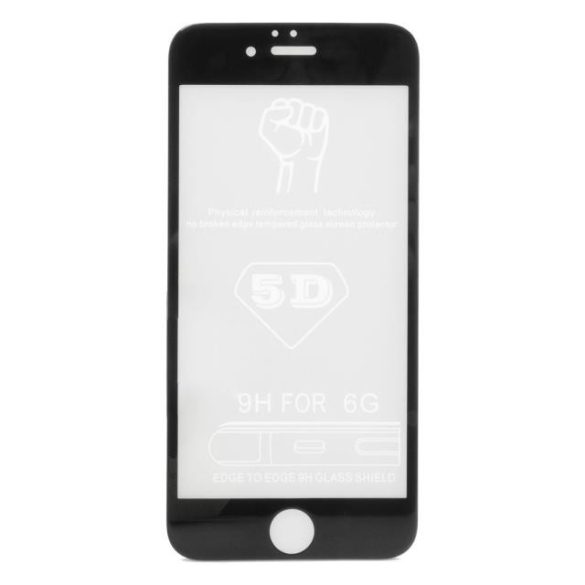 Iphone 6 6s - Edzett Üveg Tempered Glass 0.3mm 5d Fekete Üvegfólia