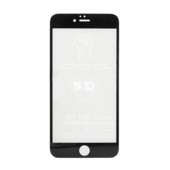 IPhone 6 6S PLUS - edzett üveg üvegfólia 0.3mm 5D Fekete