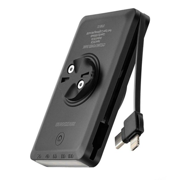 Rockbros JP008 első kerékpár lámpa power bank-kel 5000mAh 150lm IPX6 - fekete