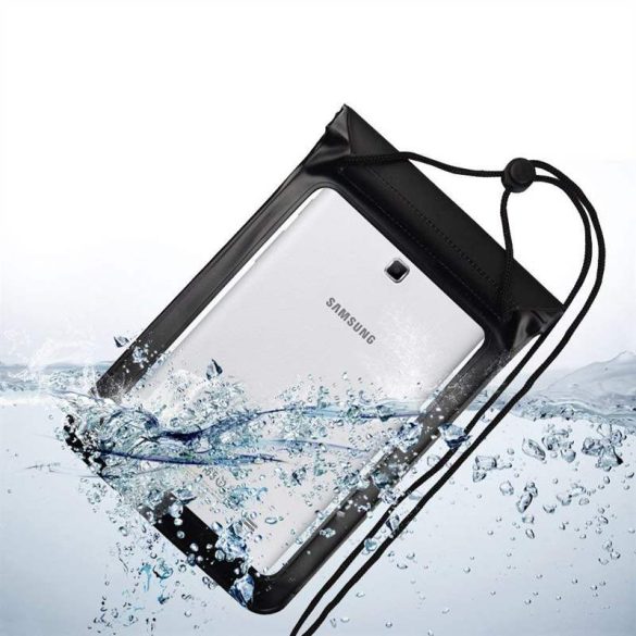 Univerzális vízálló telefon tok telefontelefon tok Dry Bag telefon vagy táblagép 8" fekete