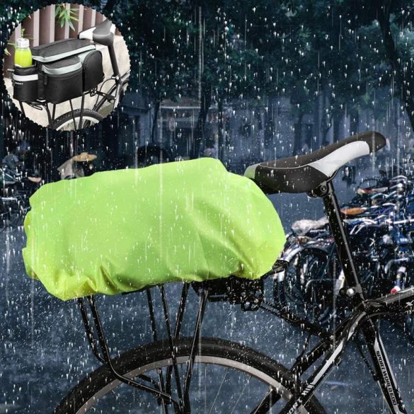 Wozinsky Universal Vízálló Rain Cover for Bike kerékpáros táska vagy hátizsák zöld (WBB5YW)