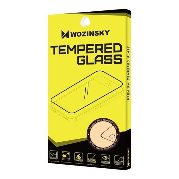 Wozinsky edzett üveg FullGlue Super Tough képernyővédő fólia Teljes Képernyős kerettel tok barát iPhone 8/7 fekete kijelzőfólia üvegfólia tempered glass