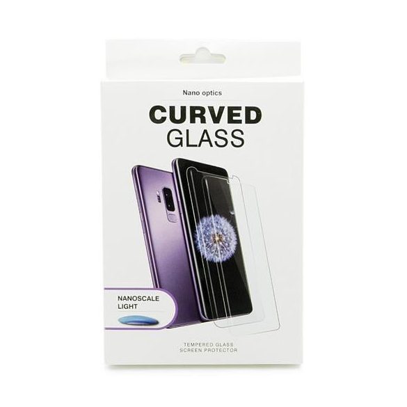 SAMSUNG N950 Galaxy Note 8 - 5D üvegfólia UV fényre kötő folyékony ragasztóval (UV lámpa és ragasztó tartozék)