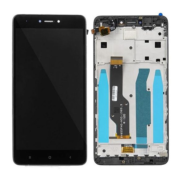 LCD + Érintőpanel teljes Xiaomi redmi Note 4X Snapdragon 625 globális változata 3GB / 32 Fekete kerettel