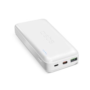 SBS TTBB20000PD20W powerbank 1xUSB-A és 1xUSB-C csatlakozással 20000mAh 20W PD - fehér