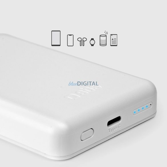 SBS TEBB5000MAG1CW indukciós powerbank 1xUSB-C csatlakozással 5000mAh 10W - fehér