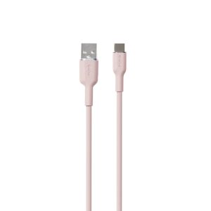 Puro Soft USB-A - Type-C kábel 150cm - rózsaszín