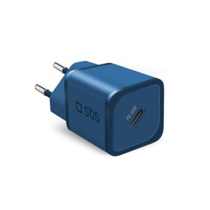 SBS TETRGAN1C20B hálózati töltő 1xUSB-C csatlakozással 20W GaN PD - kék