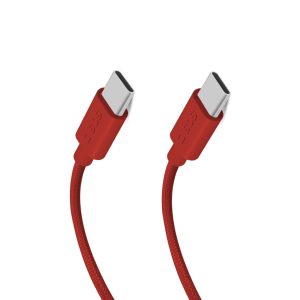 SBS TECABLETISSUETCCR Type-C - Type-C kábel 60W 150cm - piros