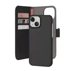   Puro Wallet Detachable MagSafe-kompatibilis könyvtok iPhone 15 - fekete