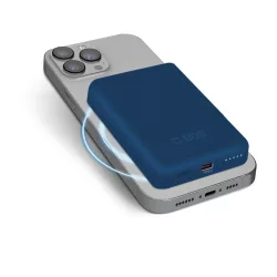   SBS TEBB5000MAG1CB indukciós powerbank 1xUSB-C csatlakozással 5000mAh 10W Qi - kék